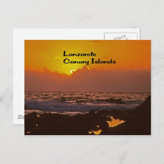 Lanzarote Sunset Postkarte (Vorne/Hinten)