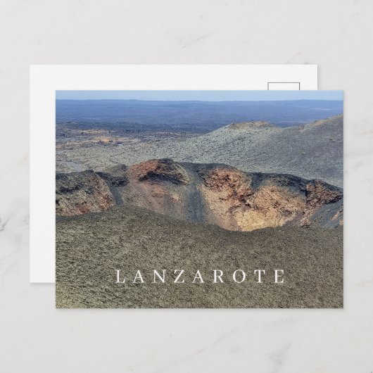 Lanzarote Vulkankankrater Aussicht Postkarte (Vorne/Hinten)