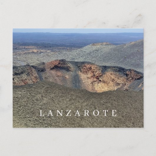Lanzarote Vulkankankrater Aussicht Postkarte (Vorderseite)