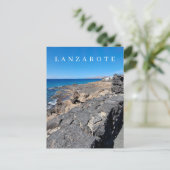 Lanzarote Vulkansteine Blick auf Postkarte (Stehend Vorderseite)