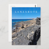 Lanzarote Vulkansteine Blick auf Postkarte (Vorne/Hinten)