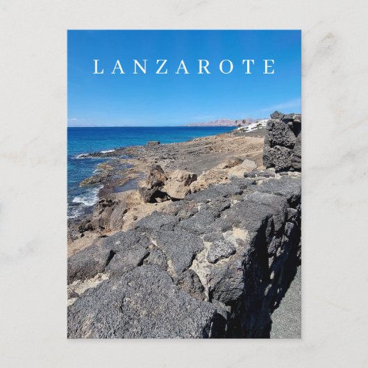 Lanzarote Vulkansteine Blick auf Postkarte (Vorderseite)