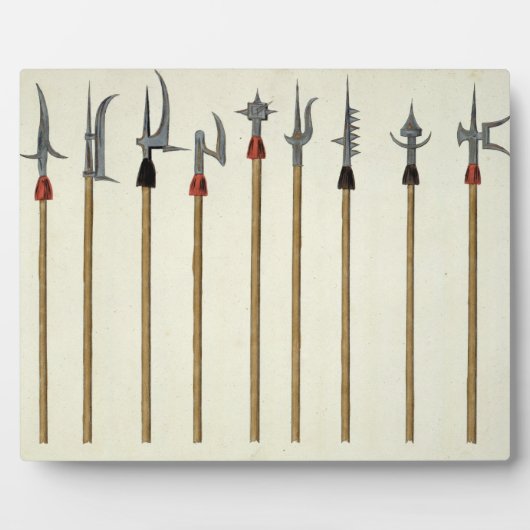 Lanzen, Speere, Halbeds und Partisanen, Teller für Fotoplatte (Vorderseite)