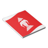 Lao Erawan Three Headed Elephant Flag Wave Notizblock (angewinkelt)