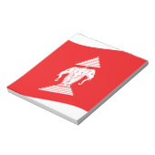 Lao Erawan Three Headed Elephant Flag Wave Notizblock (Rotiert)