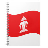 Lao Erawan Three Headed Elephant Flag Wave Notizblock (Vorderseite)