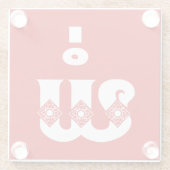 Lao Father - ພໍ່ / Pa - Laotisch / Laos Sprache Glasuntersetzer (Rückseite)