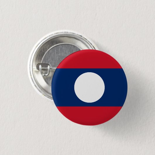 Lao Flag, Flagge von Laos Button (Vorne & Hinten)