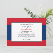 Lao Flag, Flagge von Laos Hochzeit Einladung (Stehend Vorderseite)