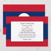 Lao Flag, Flagge von Laos Hochzeit Einladung (Vorne/Hinten)