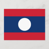 Lao Flag, Flagge von Laos Postkarte (Vorderseite)