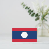 Lao Flag, Flagge von Laos Visitenkarte (Stehend Vorderseite)
