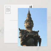 Lao Giant Guardian .. Buddha Park, Vientiane, Laos Postkarte (Vorne/Hinten)