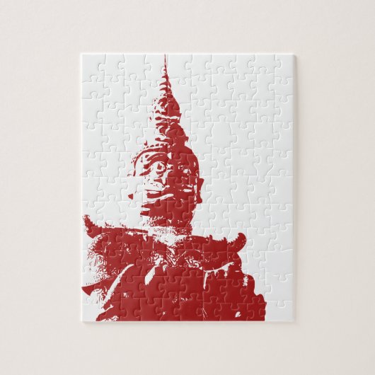Lao Giant Guardian .. Buddha Park, Vientiane, Laos Puzzle (Vertikal)