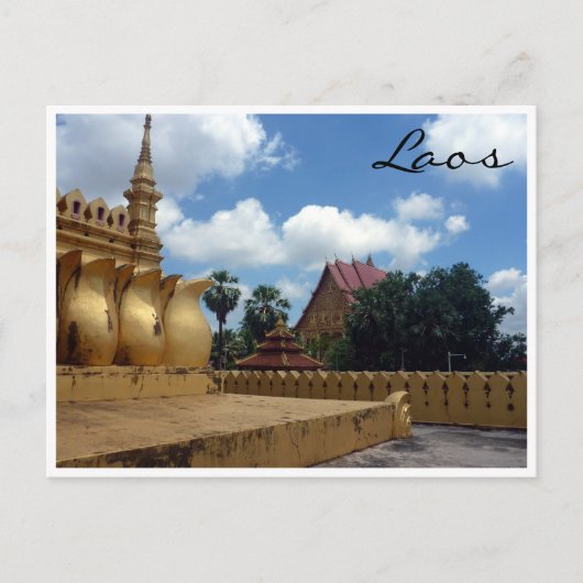 lao golden stupa postkarte (Vorderseite)