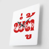 Lao Grandvater - ພໍ່ ຕູ້ / Pa Tu - Laos Quadratische Wanduhr (Winkel)