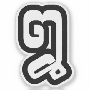 Lao / Laos Number Acht / 8 / ໘ (Bad/Paet) Laotian Aufkleber