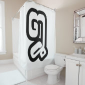 Lao / Laos Number Acht / 8 / ໘ (Bad/Paet) Laotian Duschvorhang (Beispiel)