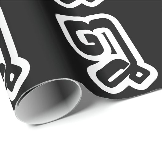 Lao / Laos Number Acht / 8 / ໘ (Bad/Paet) Laotian Geschenkpapier (Rolleneckpunkt)