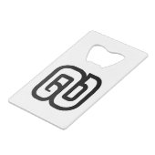 Lao / Laos Number Nine / 9 / ໙ (Kao/Gao) Laotian Geldbeutel Flaschenöffner (Rückseite Schrägansicht)