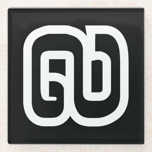 Lao / Laos Number Nine / 9 / ໙ (Kao/Gao) Laotian Glasuntersetzer (Vorderseite)