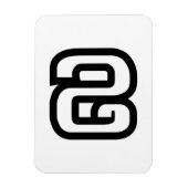 Lao / Laos Number Nine / 9 / ໙ (Kao/Gao) Laotian Magnet (Vertikal)