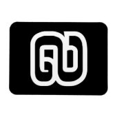 Lao / Laos Number Nine / 9 / ໙ (Kao/Gao) Laotian Magnet (Horizontal)