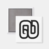 Lao / Laos Number Nine / 9 / ໙ (Kao/Gao) Laotian Magnet (Vorderseite/Rückseite)