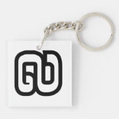 Lao / Laos Number Nine / 9 / ໙ (Kao/Gao) Laotian Schlüsselanhänger (Rückseite)