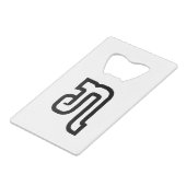 Lao / Laos Number Sieben / 7 / ໗ (Jet/Chet) Laotia Geldbeutel Flaschenöffner (Rückseite Schrägansicht)