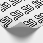 Lao / Laos Number Sieben / 7 / ໗ (Jet/Chet) Laotia Geschenkpapier (Ecke)