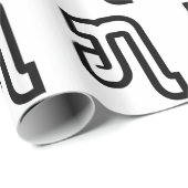 Lao / Laos Number Sieben / 7 / ໗ (Jet/Chet) Laotia Geschenkpapier (Rolleneckpunkt)