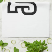 Lao / Laos Number Sieben / 7 / ໗ (Jet/Chet) Laotia Geschirrtuch (Gefaltet)