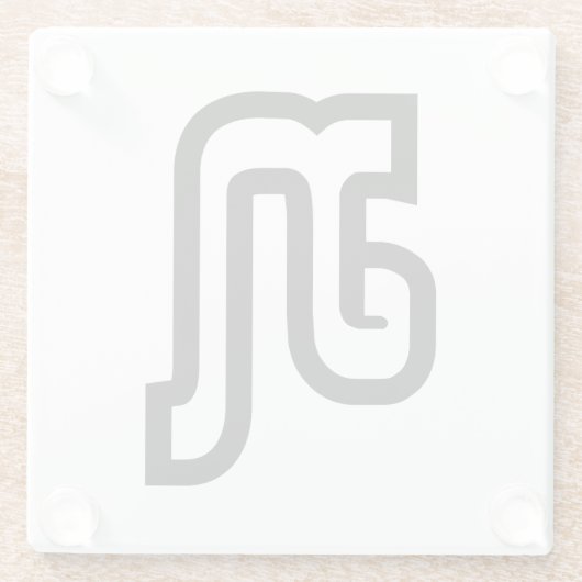 Lao / Laos Number Sieben / 7 / ໗ (Jet/Chet) Laotia Glasuntersetzer (Rückseite)