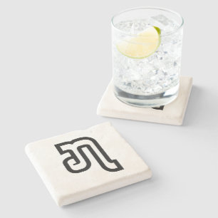 Lao / Laos Number Sieben / 7 / ໗ (Jet/Chet) Laotia Steinuntersetzer