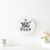 Lao / Laos Numbers Pyramid Laotian Language Script Runde Wanduhr (Zuhause)