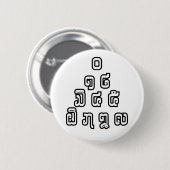 Lao / Laos Numbers Pyramid Laotian Sprachskript Button (Vorne & Hinten)