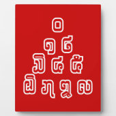 Lao / Laos Numbers Pyramid Laotian Sprachskript Fotoplatte (Vorderseite)