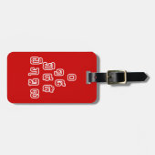 Lao / Laos Numbers Pyramid Laotian Sprachskript Gepäckanhänger (Vorderseite horizontal)