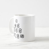 Lao / Laos Numbers Pyramid Laotian Sprachskript Kaffeetasse (Vorderseite Links)