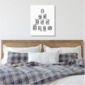 Lao / Laos Numbers Pyramid Laotian Sprachskript Leinwanddruck (Insitu (Schlafzimmer))