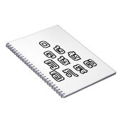 Lao / Laos Numbers Pyramid Laotian Sprachskript Notizblock (Rechte Seite)