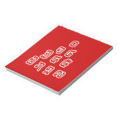 Lao / Laos Numbers Pyramid Laotian Sprachskript Notizblock (Rotiert)