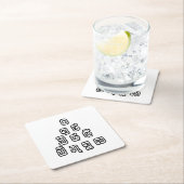 Lao / Laos Numbers Pyramid Laotian Sprachskript Rechteckiger Pappuntersetzer (Vor Ort)