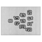 Lao / Laos Numbers Pyramid Laotian Sprachskript Schneidebrett (Vorderseite)