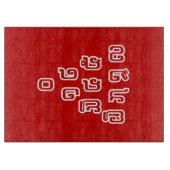 Lao / Laos Numbers Pyramid Laotian Sprachskript Schneidebrett (Vorderseite)