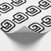 Lao / Laos Nummer 1 / 1 / ໑ (Nung/Nueng) Laotian Geschenkpapier (Ecke)