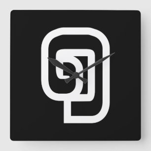 Lao / Laos Nummer 1 / 1 / ໑ (Nung/Nueng) Laotian Quadratische Wanduhr