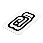 Lao / Laos Nummer 6 / 6 / ໖ (Ho/Hok) Laotian Magnet (Linke Seite)