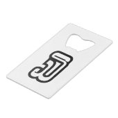 Lao / Laos Nummer drei / 3 / ໓ (Sam) Laotian Geldbeutel Flaschenöffner (Rückseite Schrägansicht)